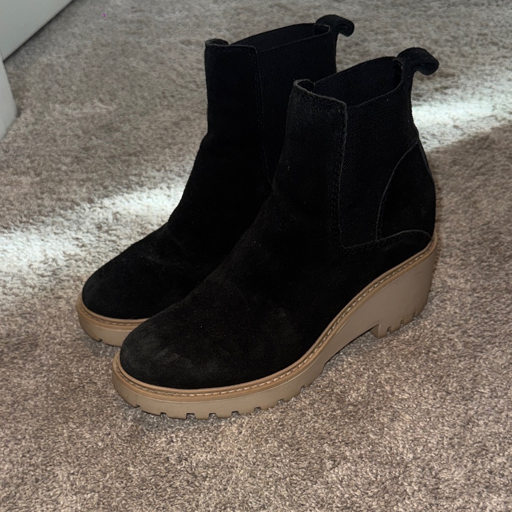 Dolce Vita Black Suede Ankle Boots